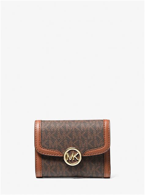 michael kors leida medium signature logo wallet